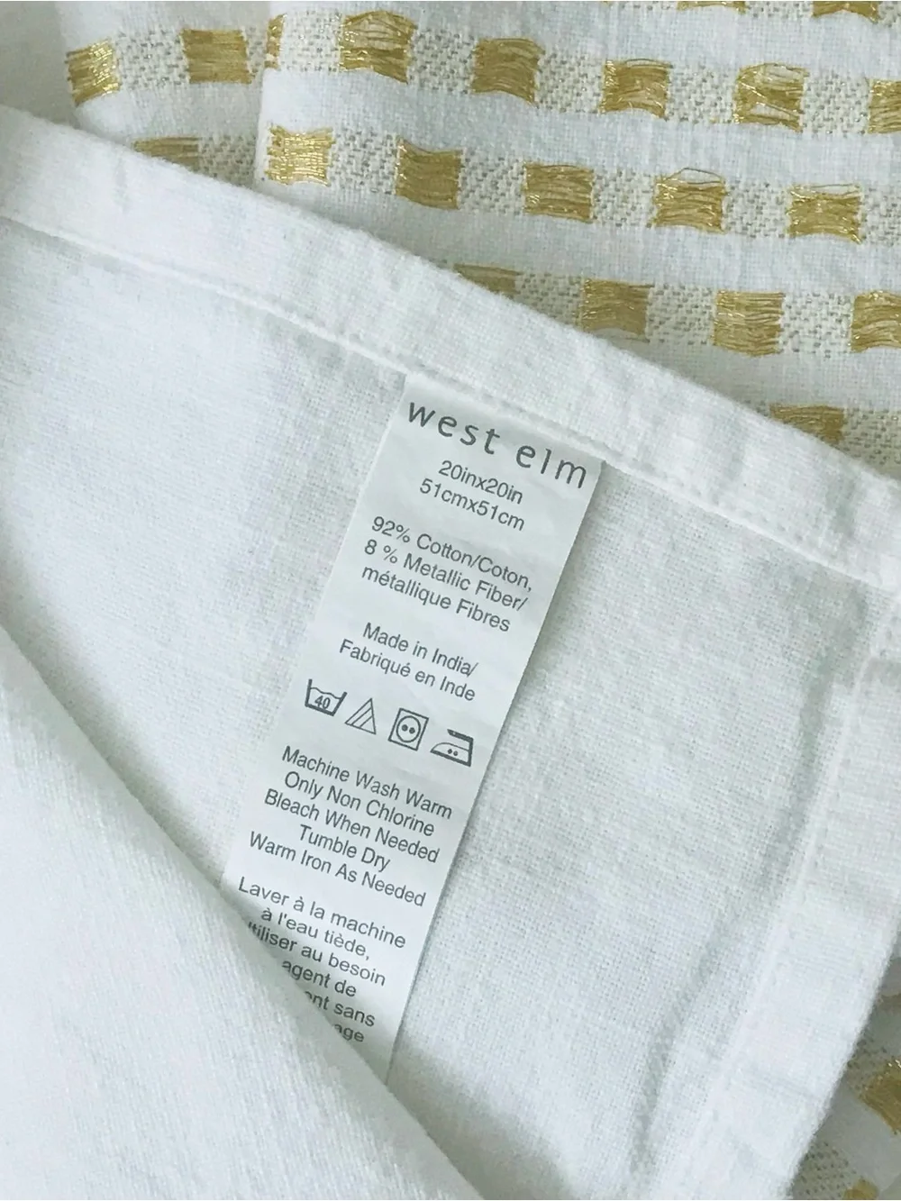 Cool table runner w/napkins- West Elm